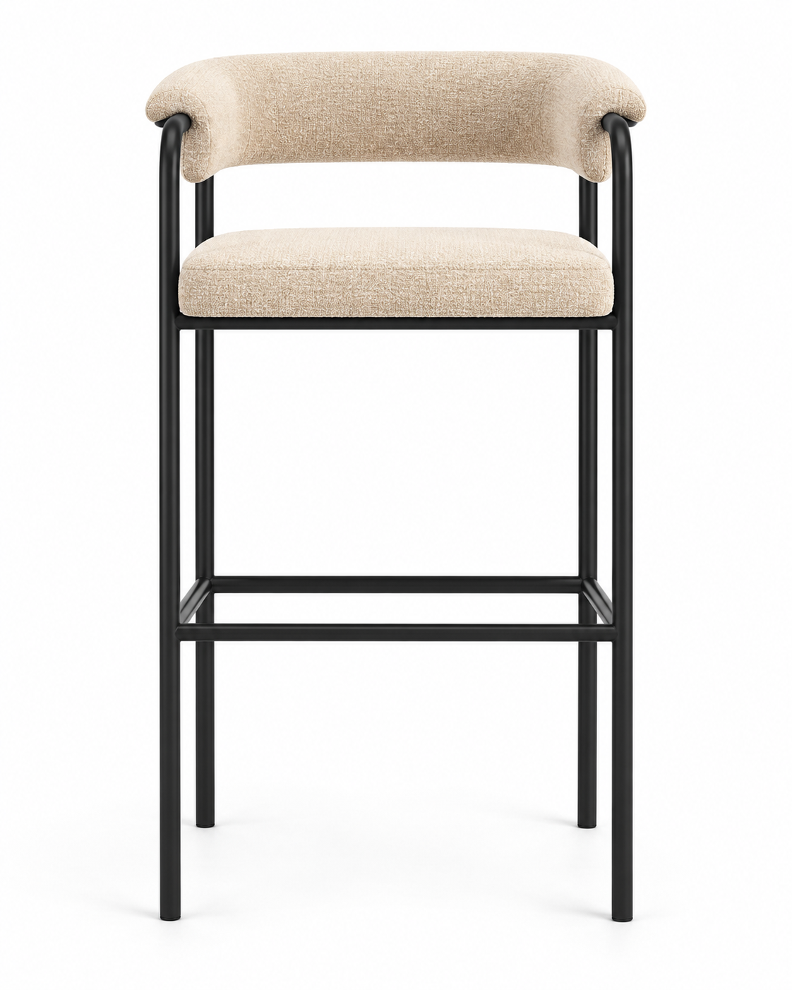 BAND SAND BLACK BAR STOOL front view