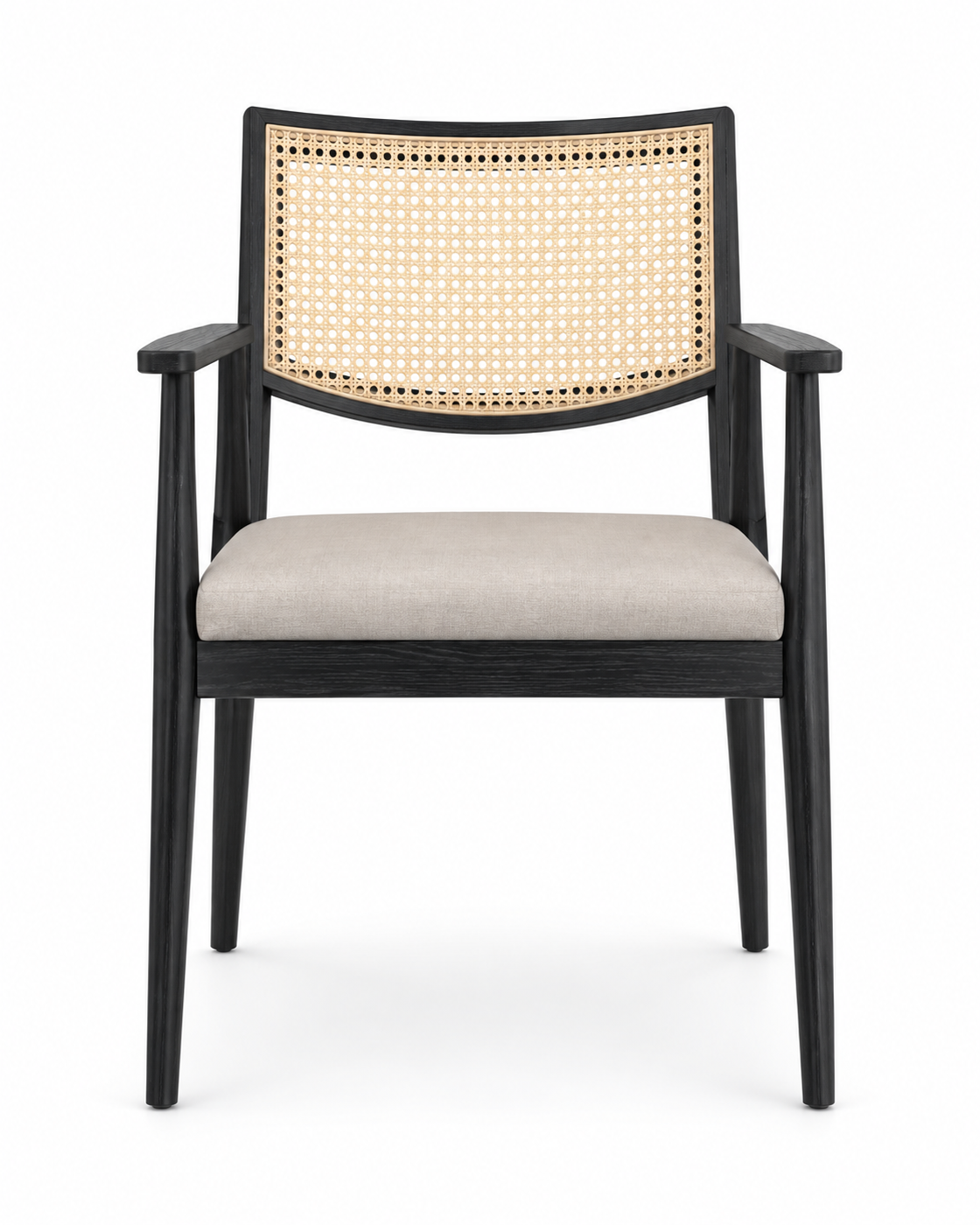 GRID DINING CHAIR WITH ARMRESTS front view