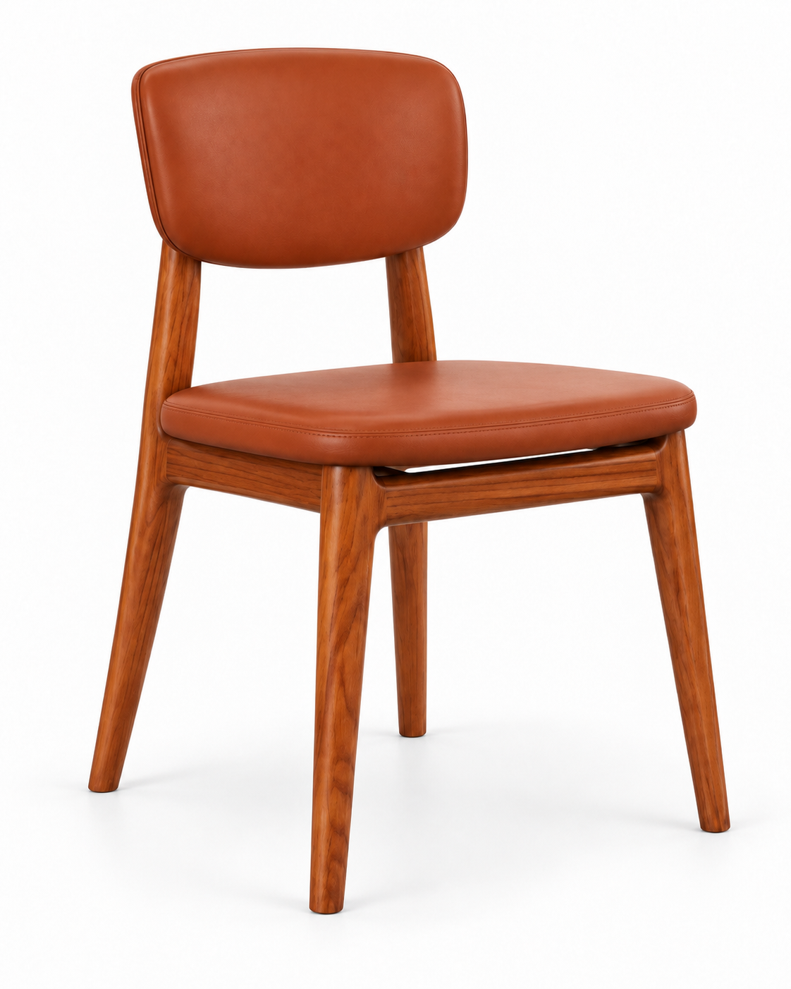 TREST COGNAC DINING CHAIR angled view