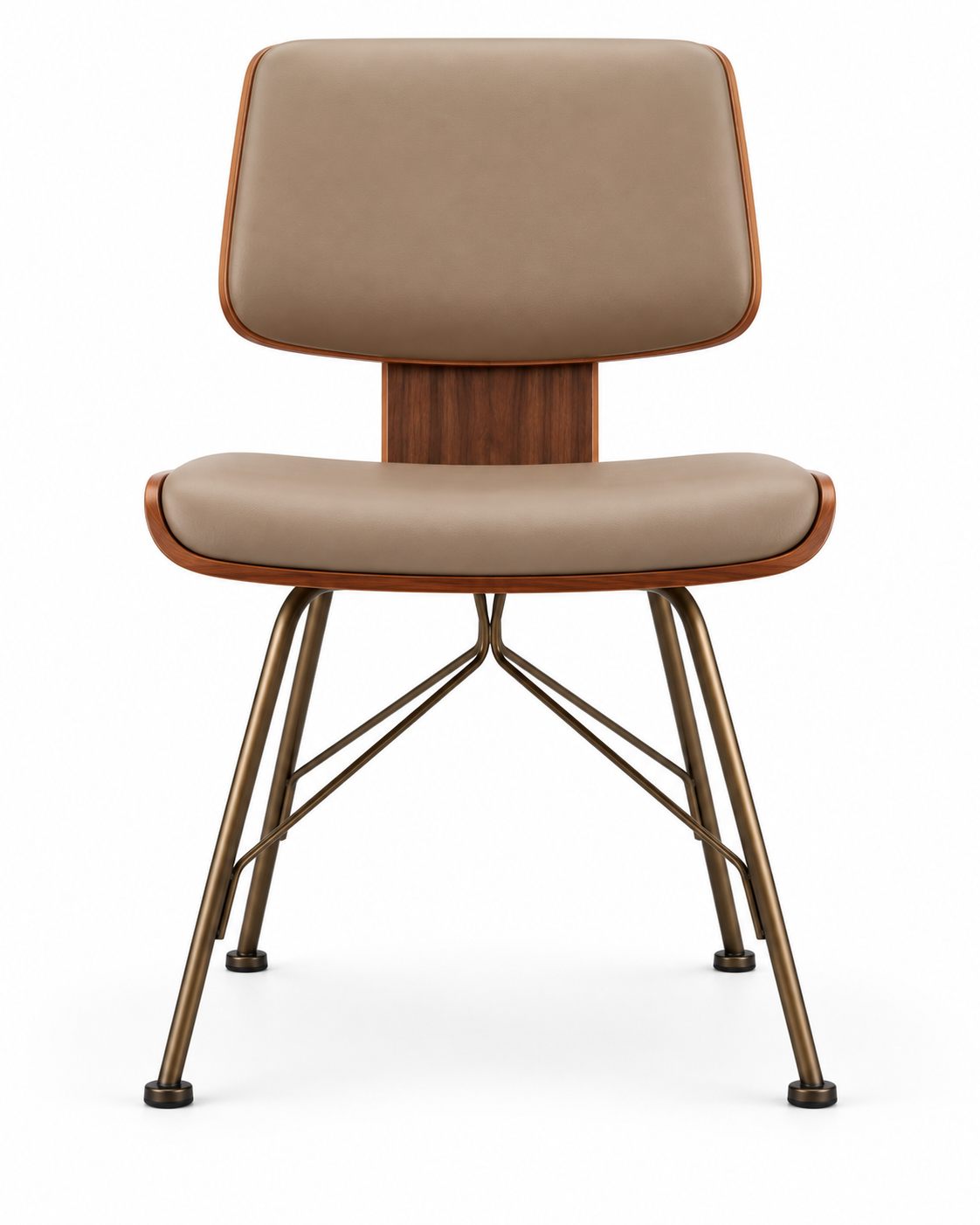 AXIS TAUPE BRONZE DINING CHAIR front view