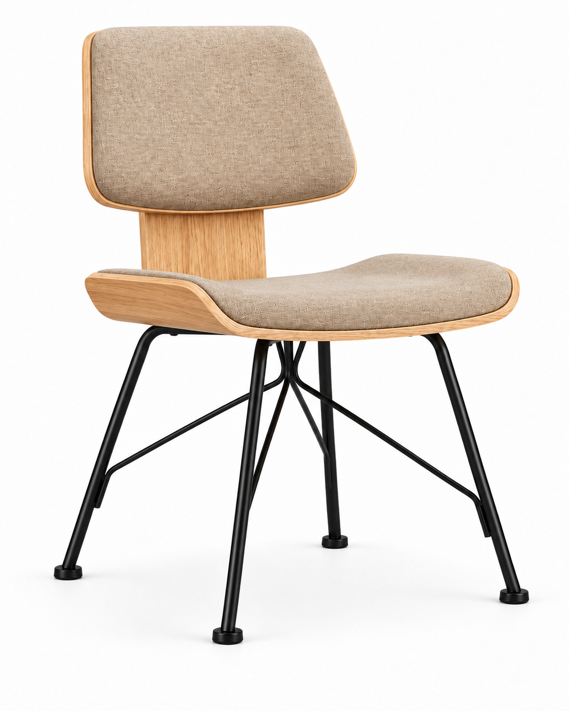 AXIS SAND BLACK DINING CHAIR angled view