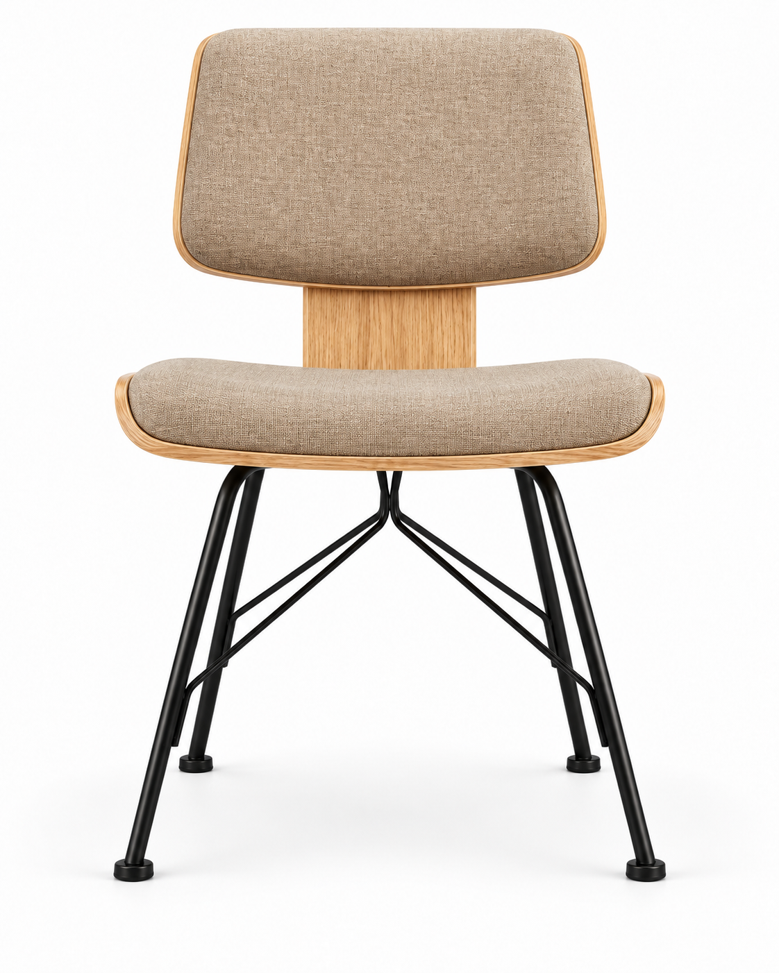 AXIS SAND BLACK DINING CHAIR front view