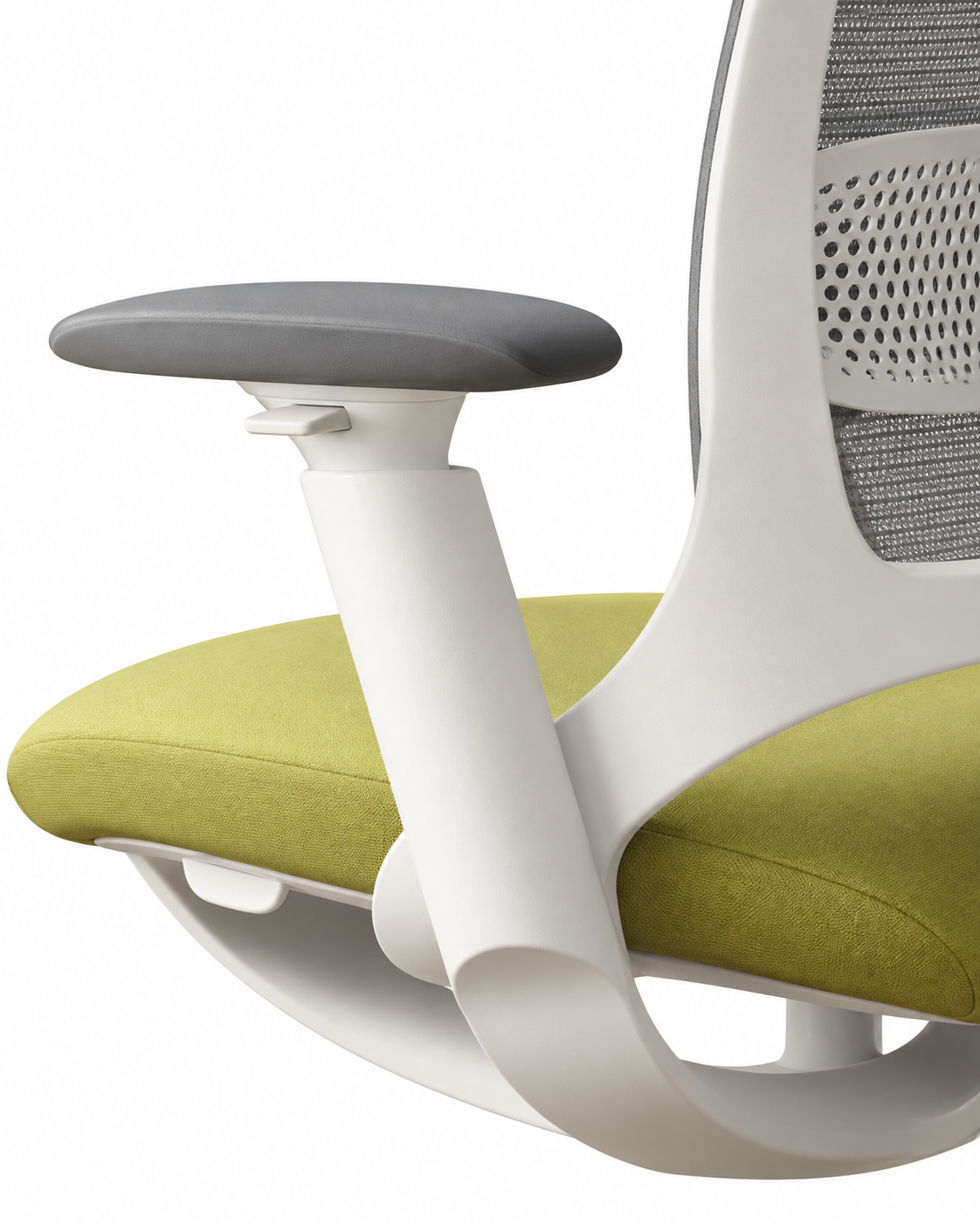 FULCRUM LIME WHITE OFFICE CHAIR — Detail
