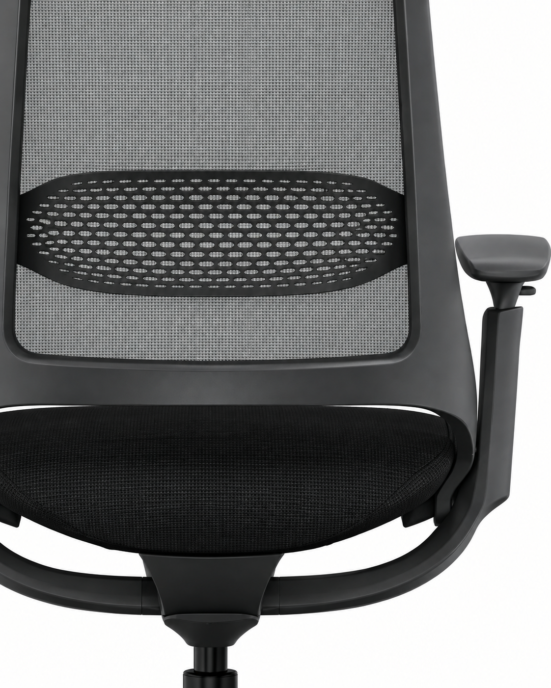 FULCRUM BLACK OFFICE CHAIR — Rear detail