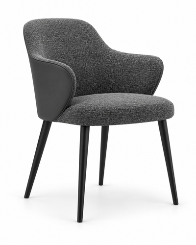 WING dining chair with armrests – angled view