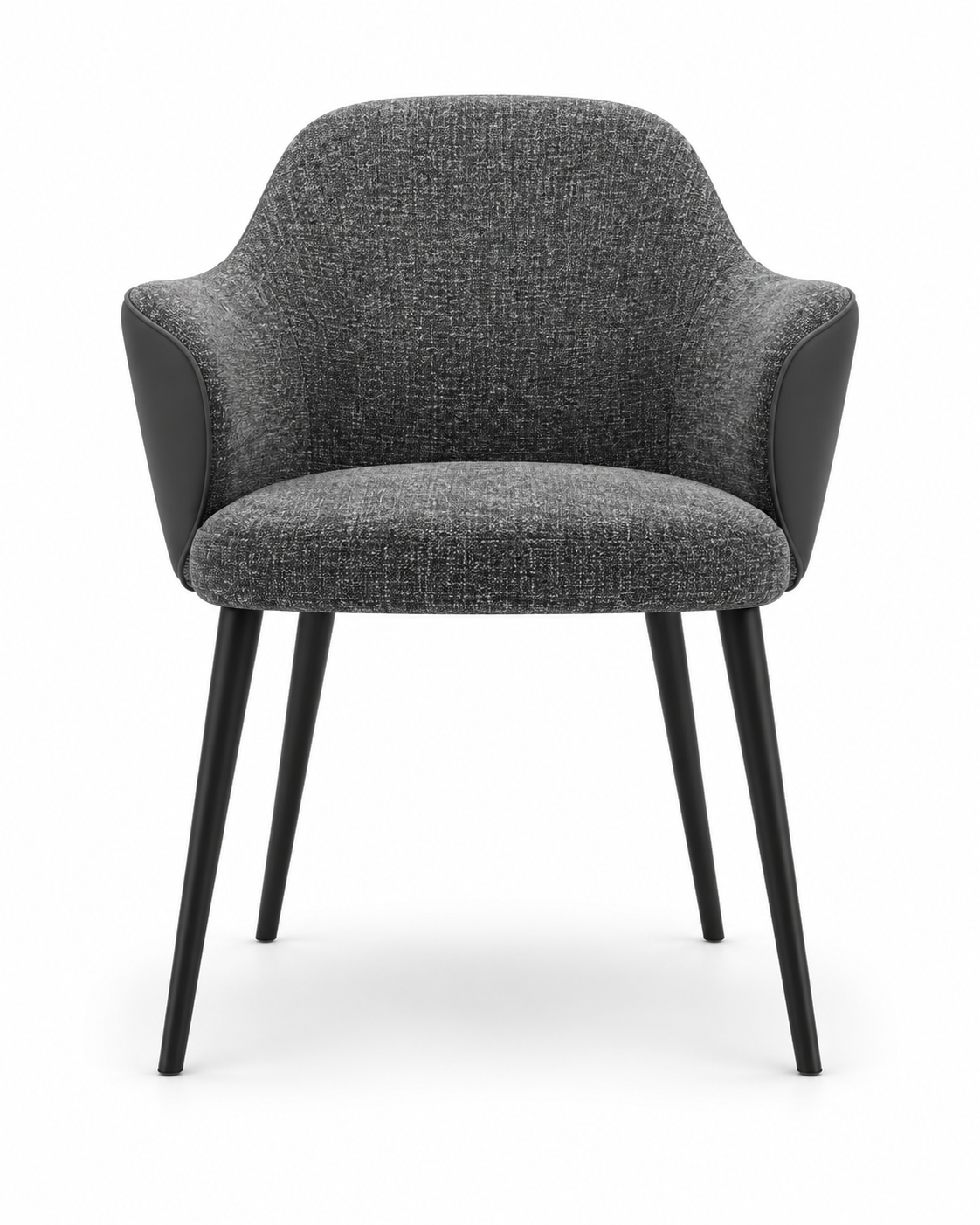 WING dining chair with armrests – front view