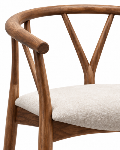BRANCH DINING CHAIR WITH ARMRESTS — detail close-up