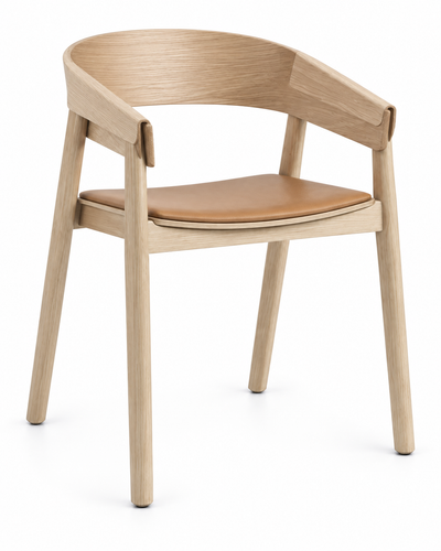 Canopy dining chair with armrests – angled view
