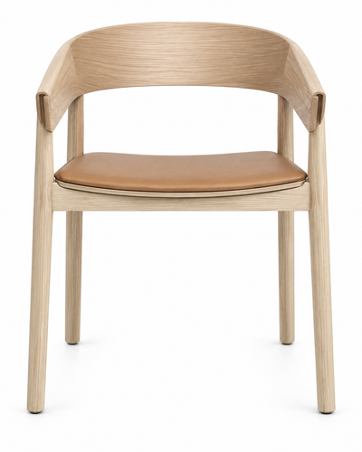 Canopy dining chair with armrests – front view