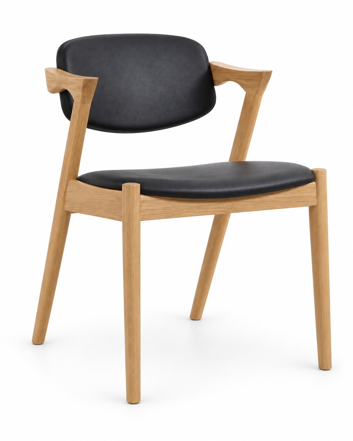 LINK DINING CHAIR WITH ARMRESTS — angled view