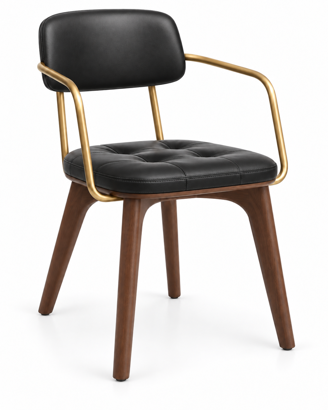 CIRCUIT DINING CHAIR WITH ARMRESTS — angled view