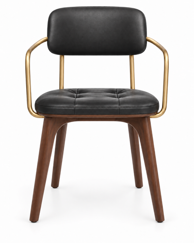 CIRCUIT DINING CHAIR WITH ARMRESTS — front view