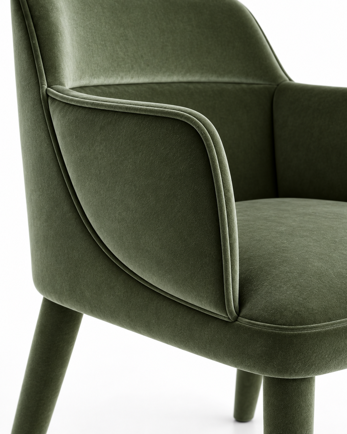 VEIL dining chair with armrests – close-up