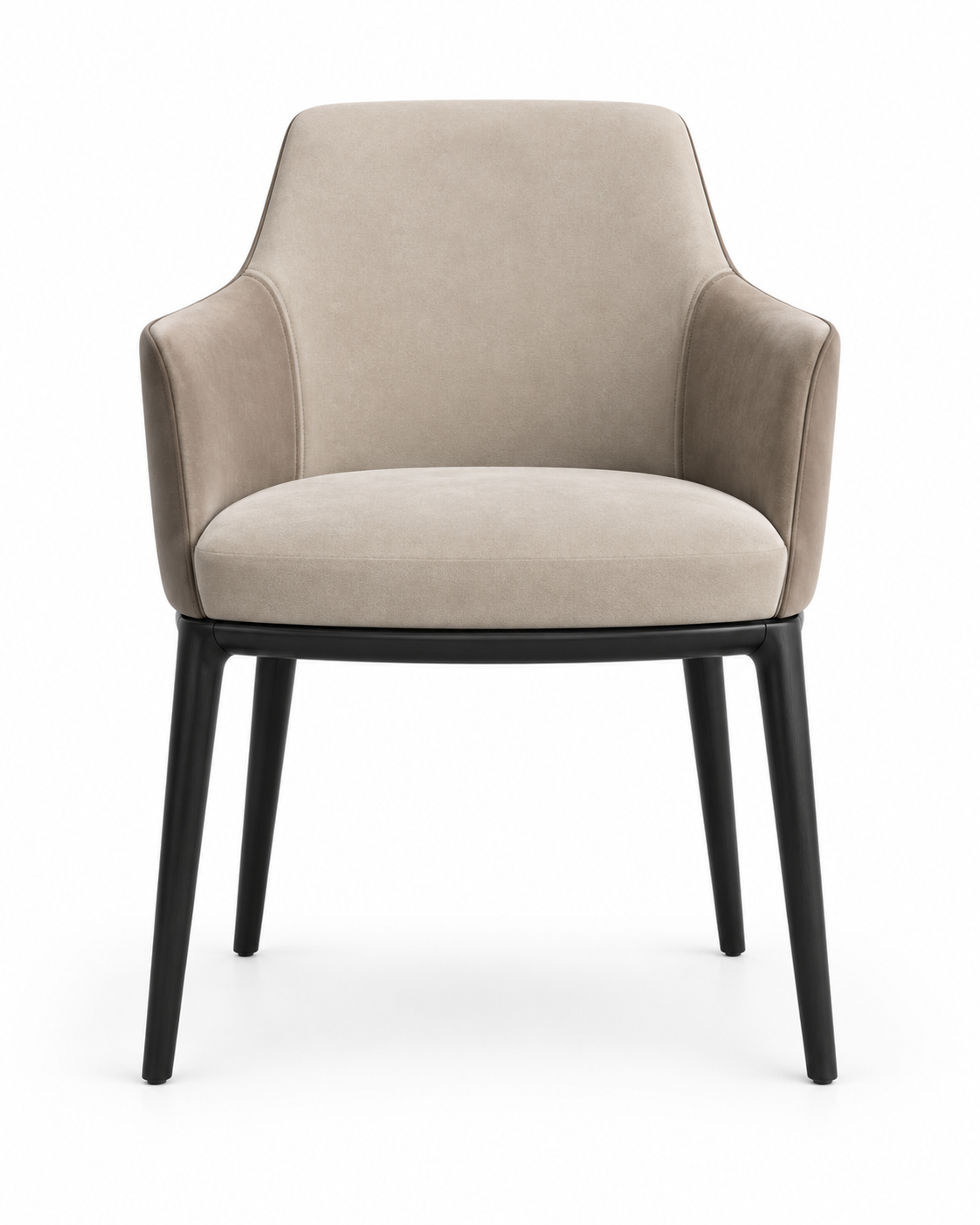 NEST dining chair with armrests front view