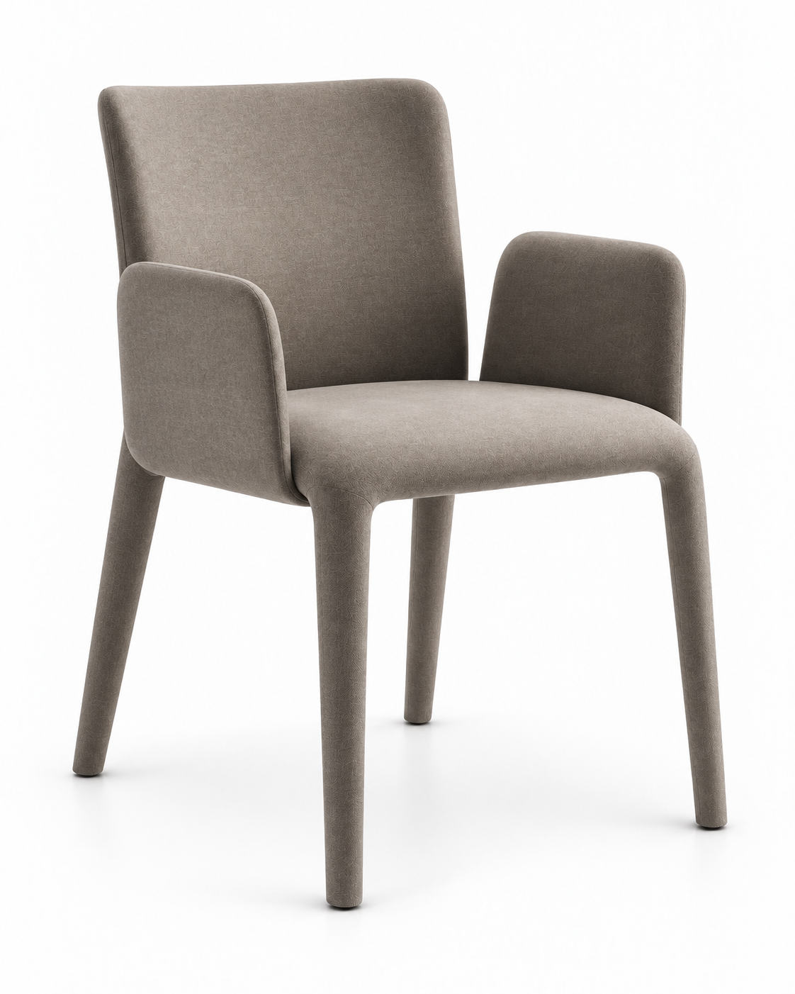 DUNE dining chair with armrests angled view