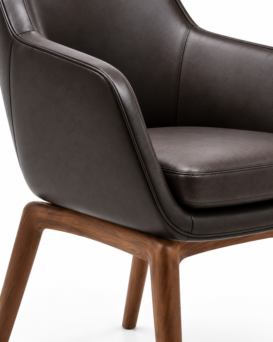 POD dining chair with armrests – close-up