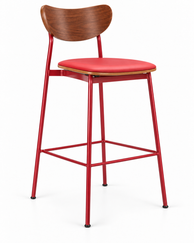 SONA RED BAR STOOL angled view