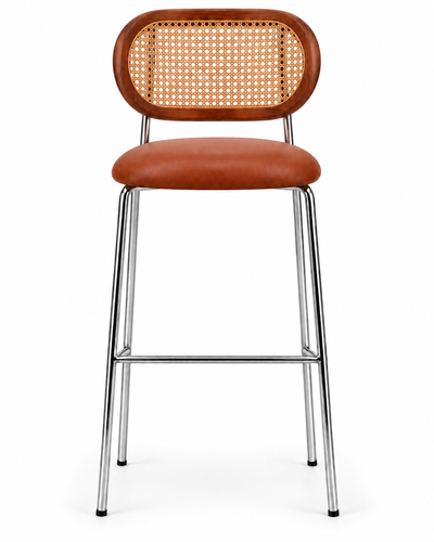 WICK COGNAC BAR STOOL front view