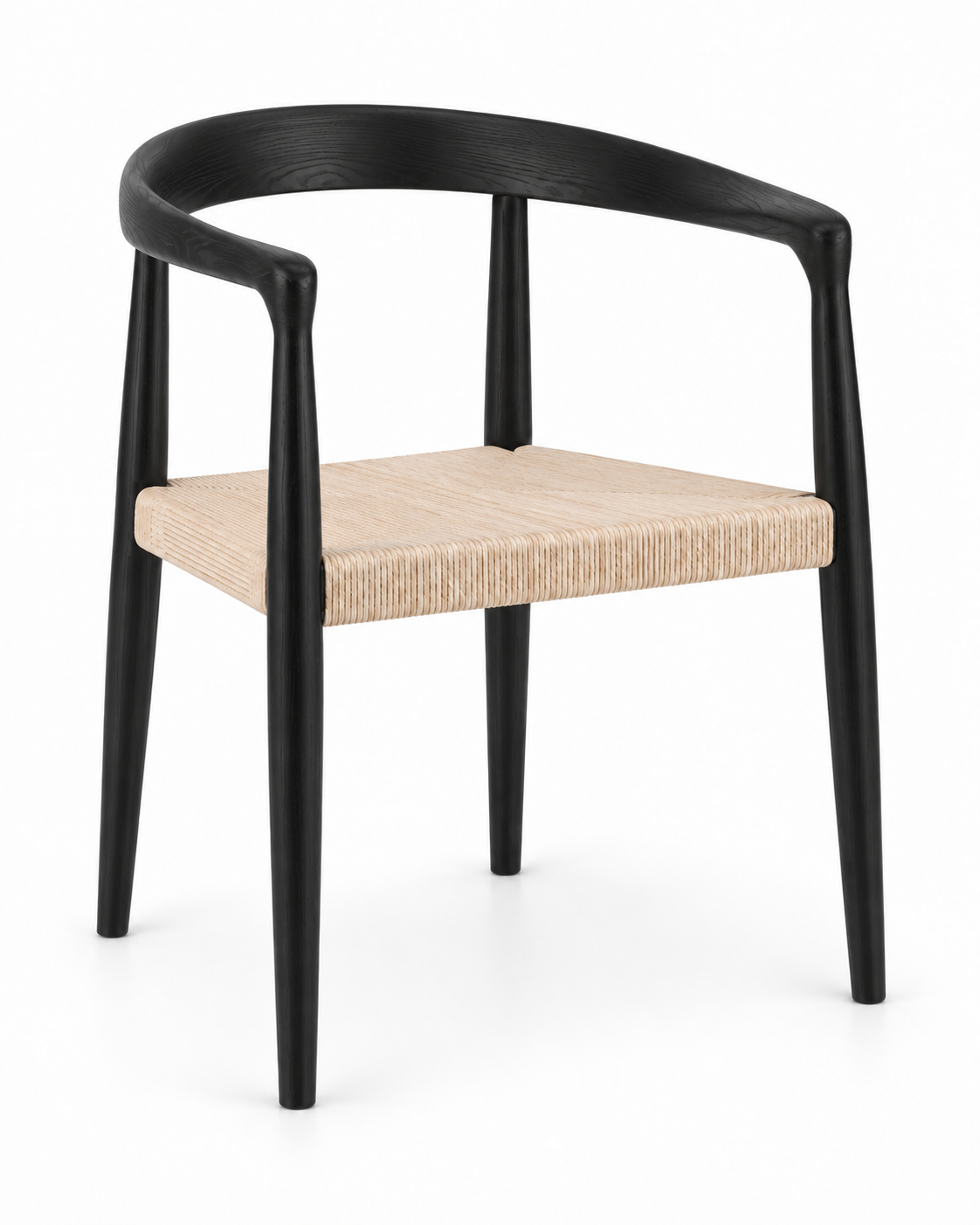 RADIUS dining chair with armrests angled view