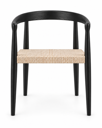 RADIUS dining chair with armrests front view