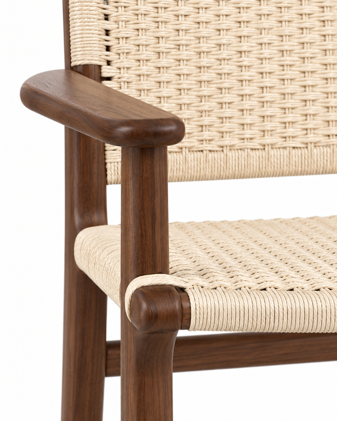 SAFARI DINING CHAIR WITH ARMRESTS material and construction detail