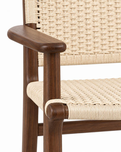 SAFARI DINING CHAIR WITH ARMRESTS material and construction detail