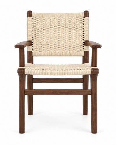SAFARI DINING CHAIR WITH ARMRESTS front view