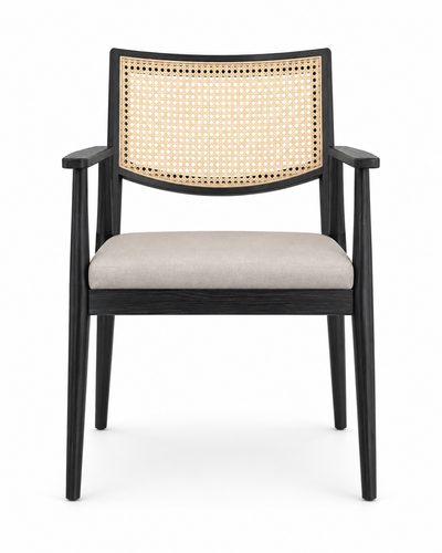GRID DINING CHAIR WITH ARMRESTS front view
