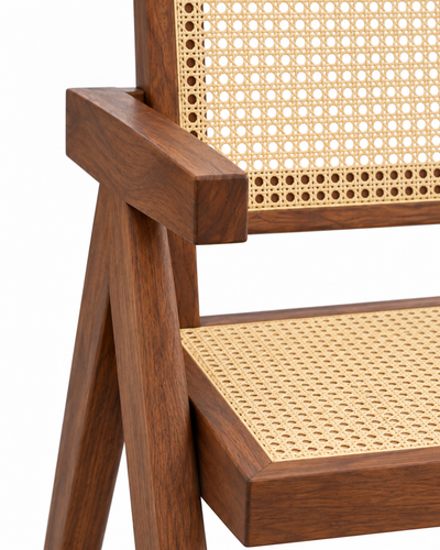 WEAVE DINING CHAIR WITH ARMRESTS material and construction detail