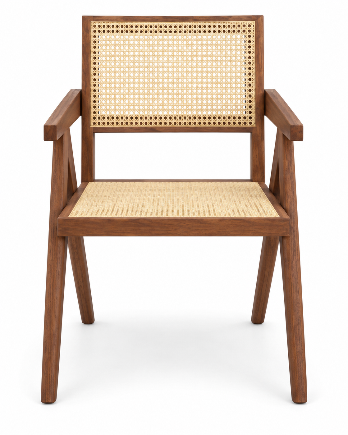 WEAVE DINING CHAIR WITH ARMRESTS front view