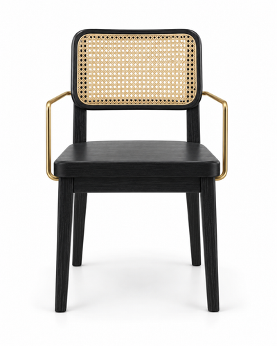 TRACE DINING CHAIR WITH ARMRESTS front view