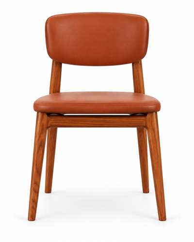 TREST COGNAC DINING CHAIR front view