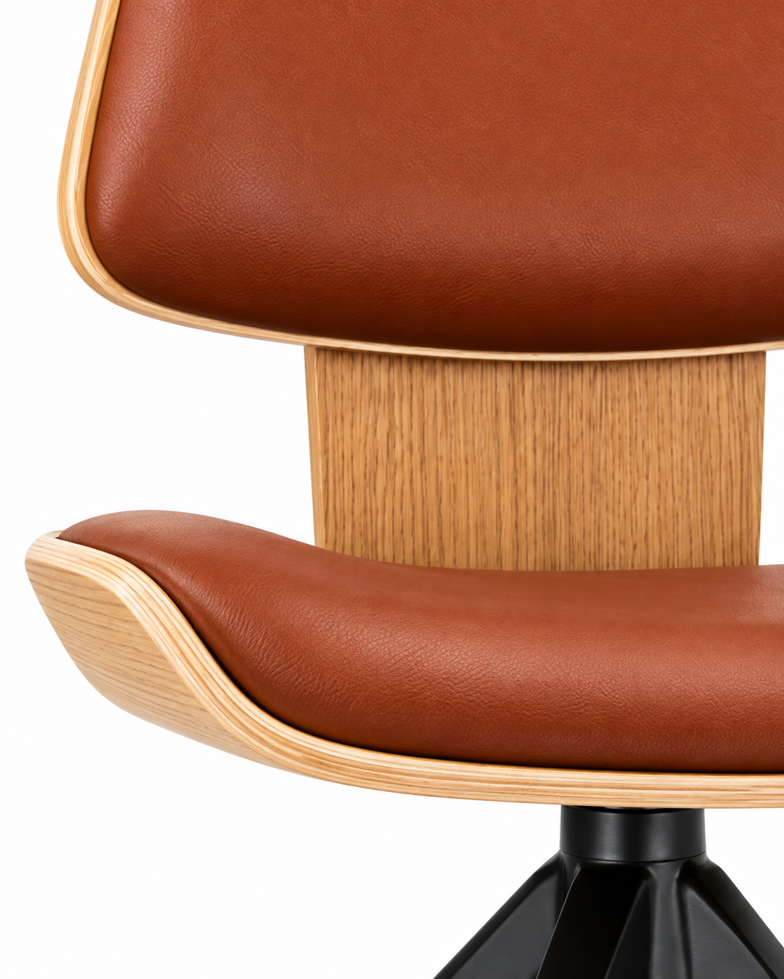 AXIS COGNAC BLACK DINING CHAIR detail