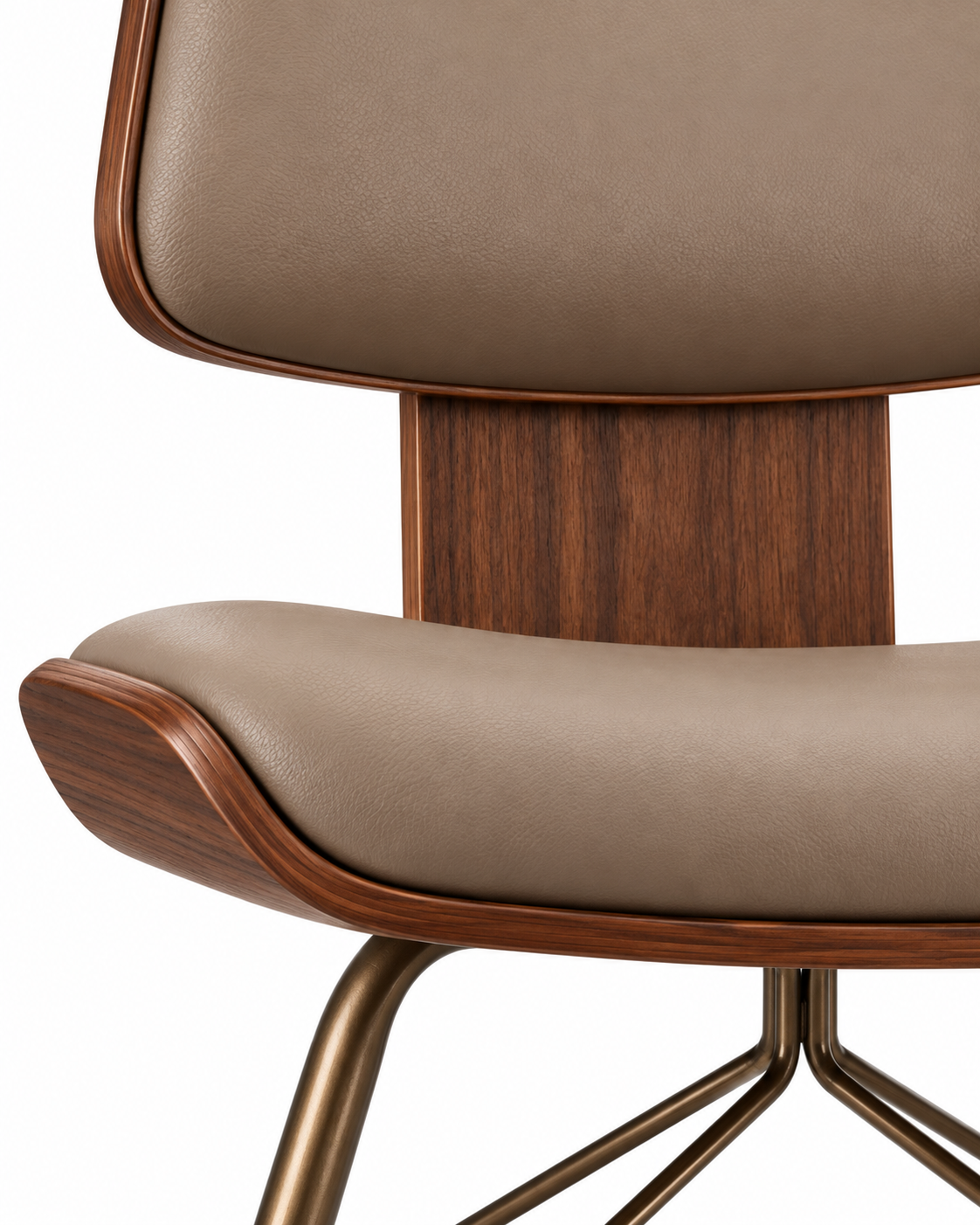 AXIS TAUPE BRONZE DINING CHAIR detail