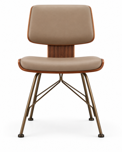 AXIS TAUPE BRONZE DINING CHAIR front view