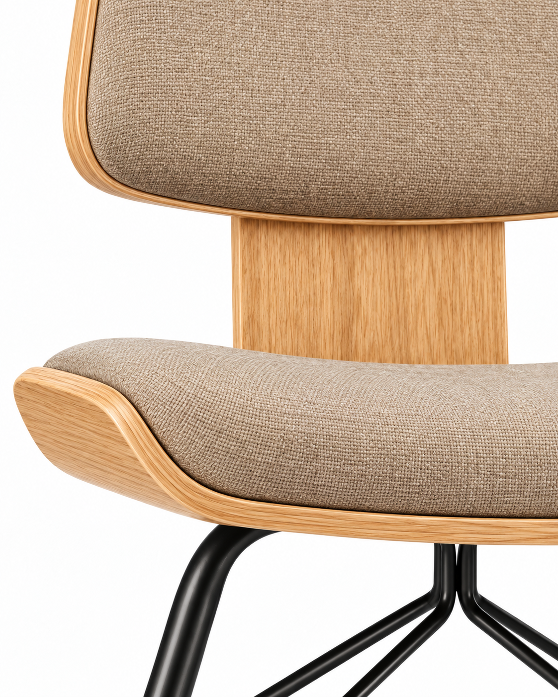 AXIS SAND BLACK DINING CHAIR detail