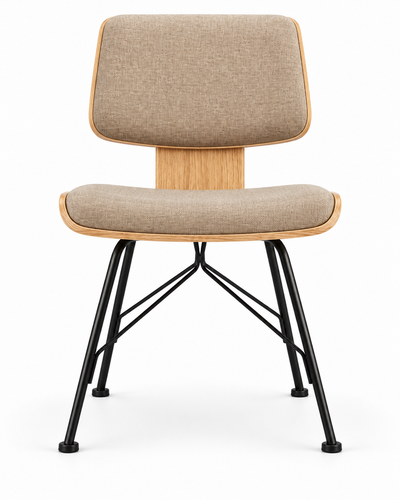 AXIS SAND BLACK DINING CHAIR front view