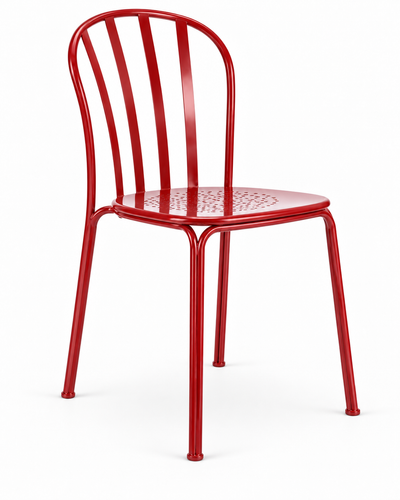 PIAZZA RED DINING CHAIR angled view