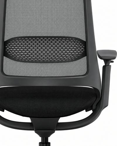 FULCRUM BLACK OFFICE CHAIR — Rear detail