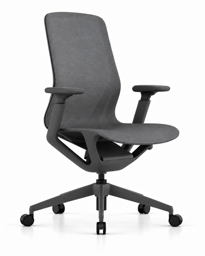 SUSPEND CHARCOAL OFFICE CHAIR — Front three-quarter view
