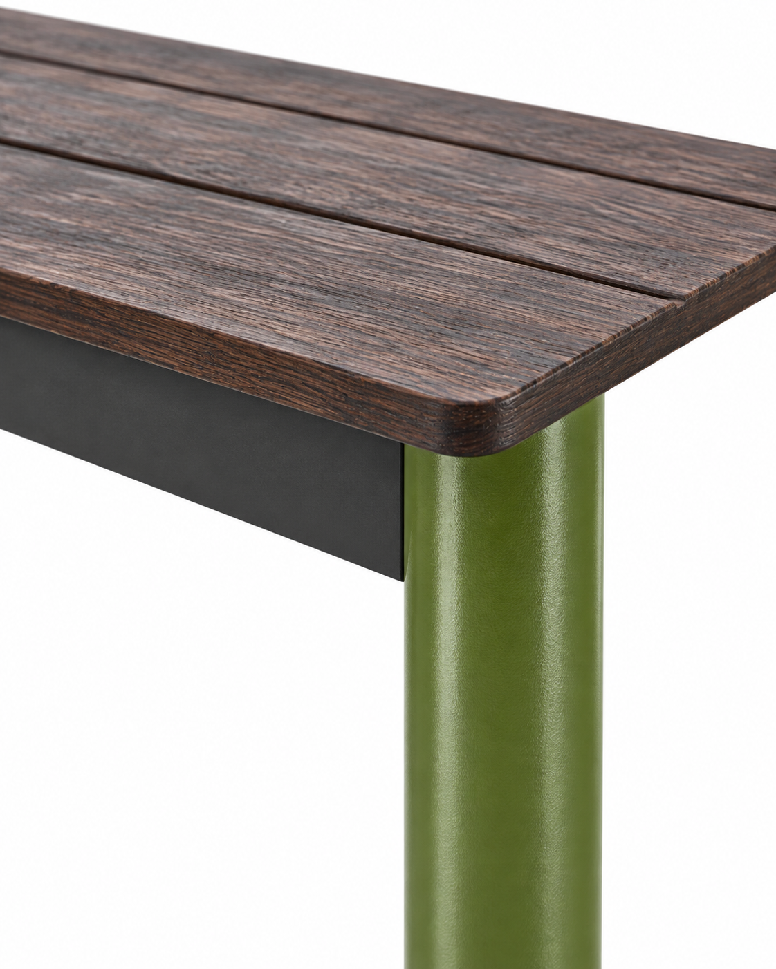 SLOT GREEN DARK DINING TABLE detail