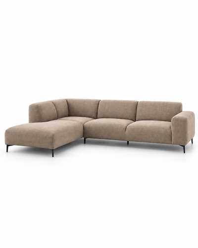 ALMO sectional sofa in RAVEN 30 fabric, angled view